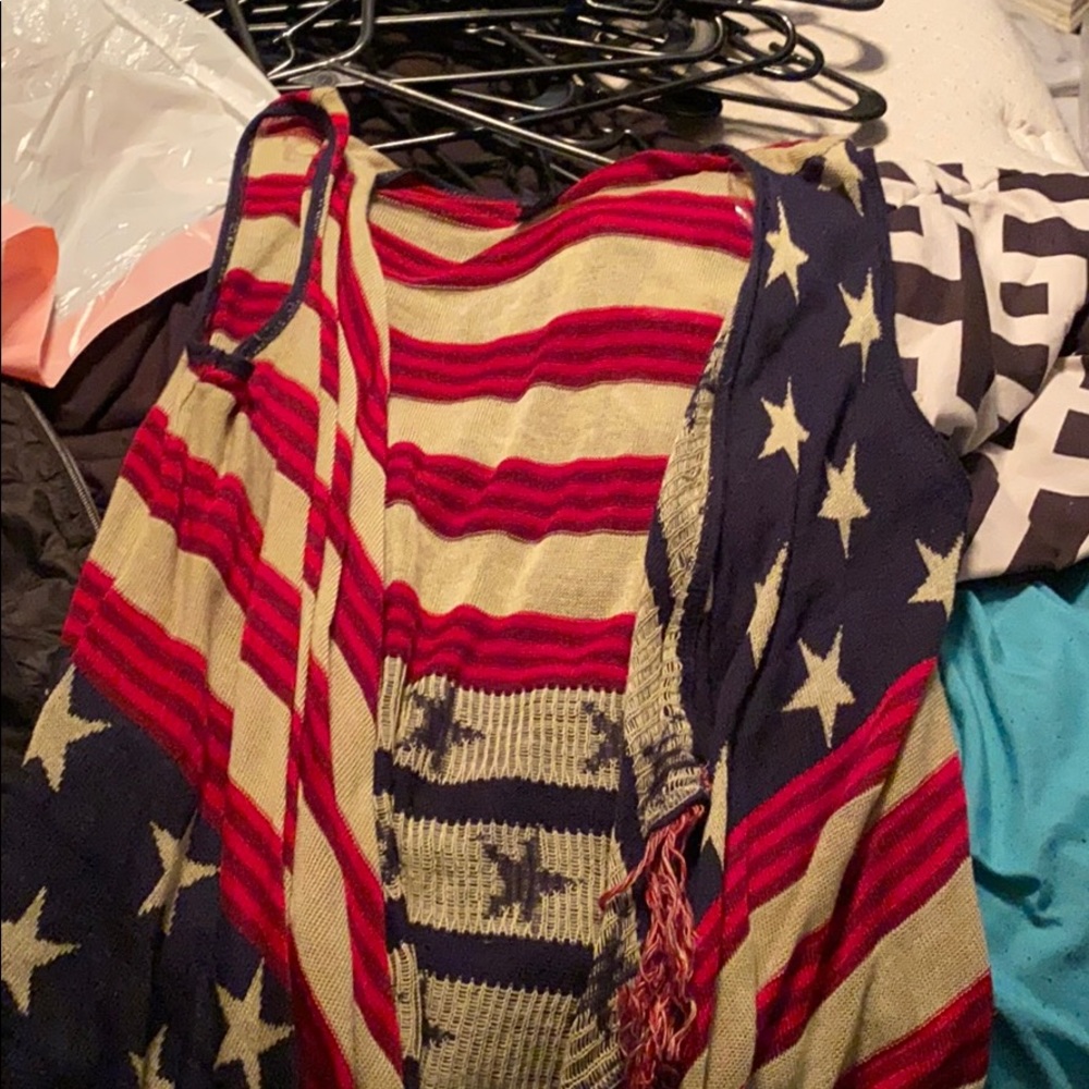 American flag cardigan